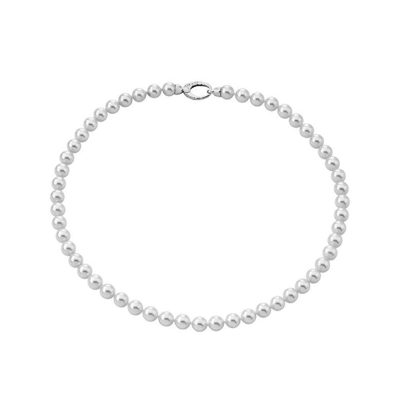Collar plata perla blanca Majorica