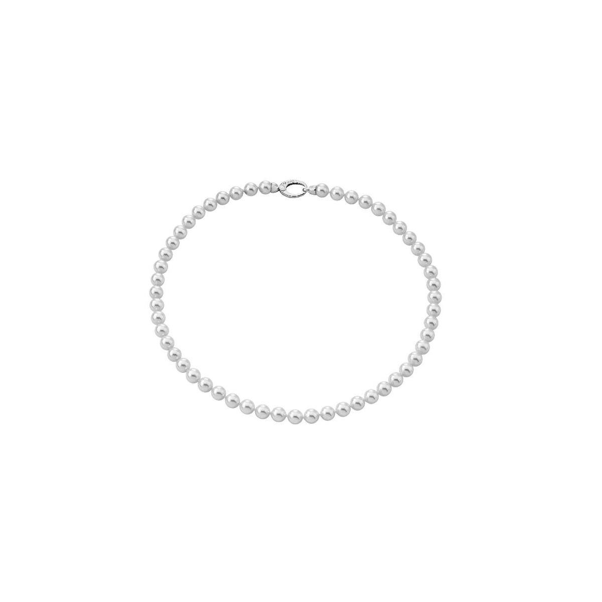 Collar Lyra En Plata Con Perla Majorica 6mm