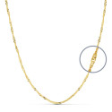 18K CADENA ORO AMARILLO SINGAPUR 50CM 2MM 18K CADENA ORO AMARILLO SINGAPUR 50CM 2MM