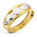 18K SORTIJA ORO BICOLOR CIRCONITAS 18K SORTIJA ORO BICOLOR CIRCONITAS
