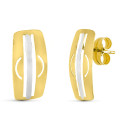 18K PENDIENTES ORO BICOLOR PRESION 18K PENDIENTES ORO BICOLOR PRESION