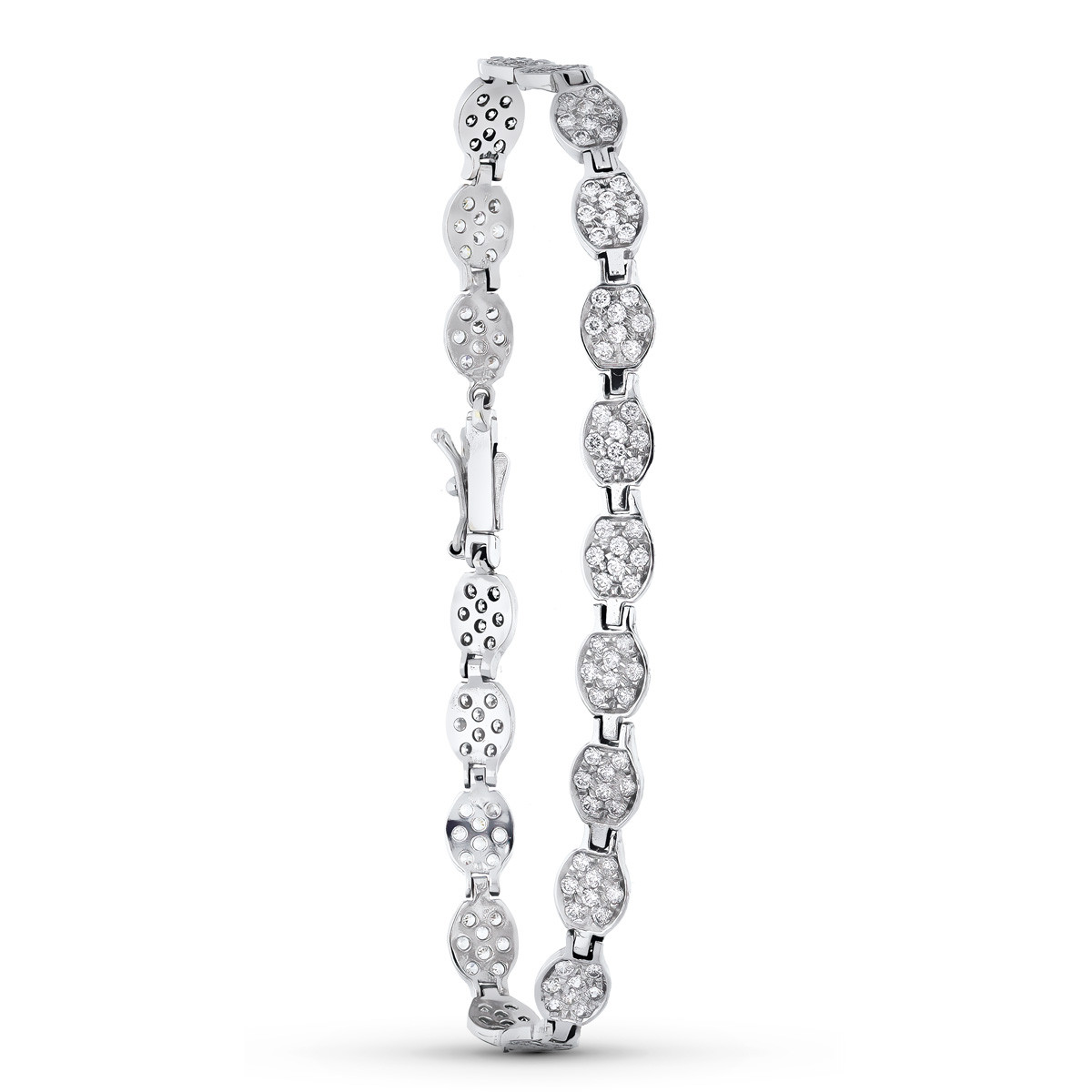18K PULSERA ORO BLANCO CIRCONITAS