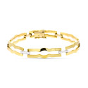 18K PULSERA ORO BICOLOR MATE Y BRILLO