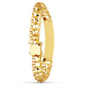 18K PULSERA ORO AMARILLO PRINCESA PLACA CHAPA 18K PULSERA ORO AMARILLO PRINCESA PLACA CHAPA