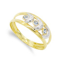 18K SORTIJA ORO BICOLOR Y CIRCONITAS 18K SORTIJA ORO BICOLOR Y CIRCONITAS