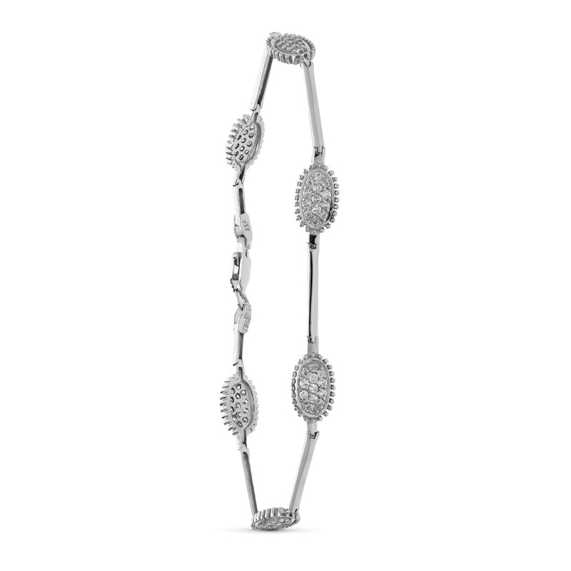 18K PULSERA ORO BLANCO CIRCONITA 19CM