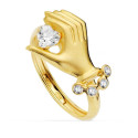 18K SORTIJA ORO AMARILLO MANO CON PIEDRA CORAZON