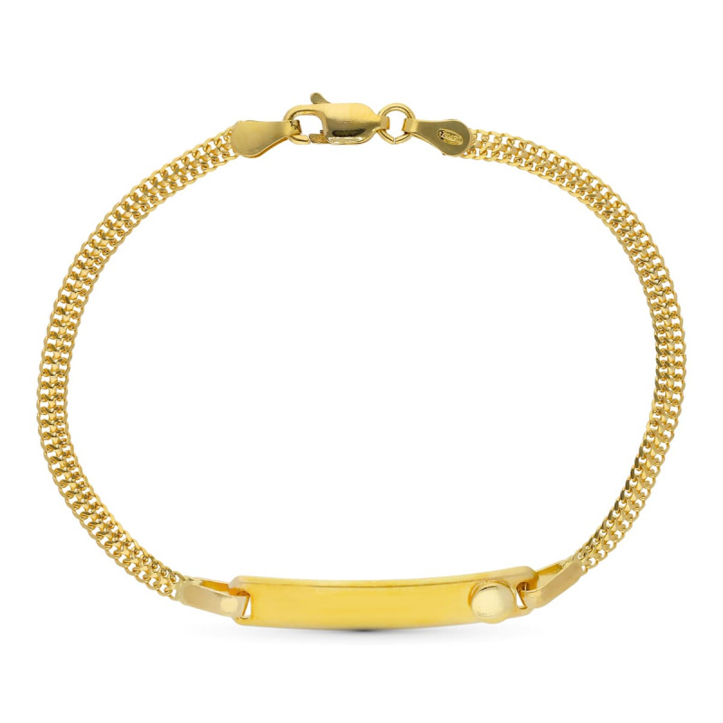 18K ESCLAVA ORO BICOLOR 17CM