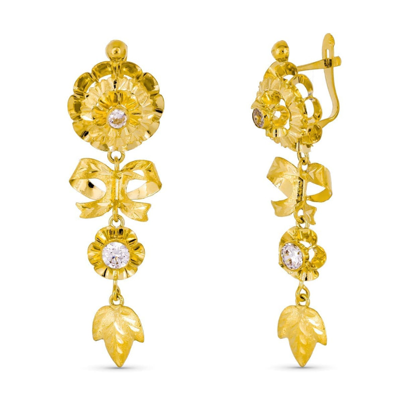 18K PENDIENTES ORO AMARILLO CUBANAS CIERRE CATALÁN