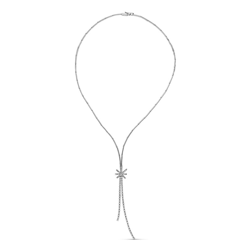 18K GARGANTILLA ORO BLANCO ESTRELLA CIRCONITAS