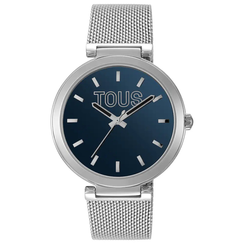 RELOJ ANALÓGICO CON ESFERA AZUL Y BRAZALETE DE ACERO S-MESH MIRROR