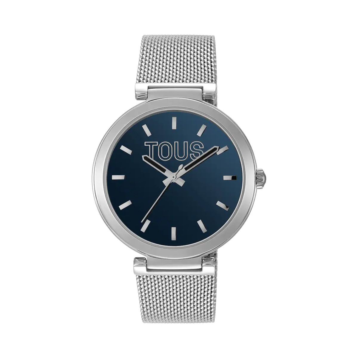RELOJ ANALÓGICO CON ESFERA AZUL Y BRAZALETE DE ACERO S-MESH MIRROR