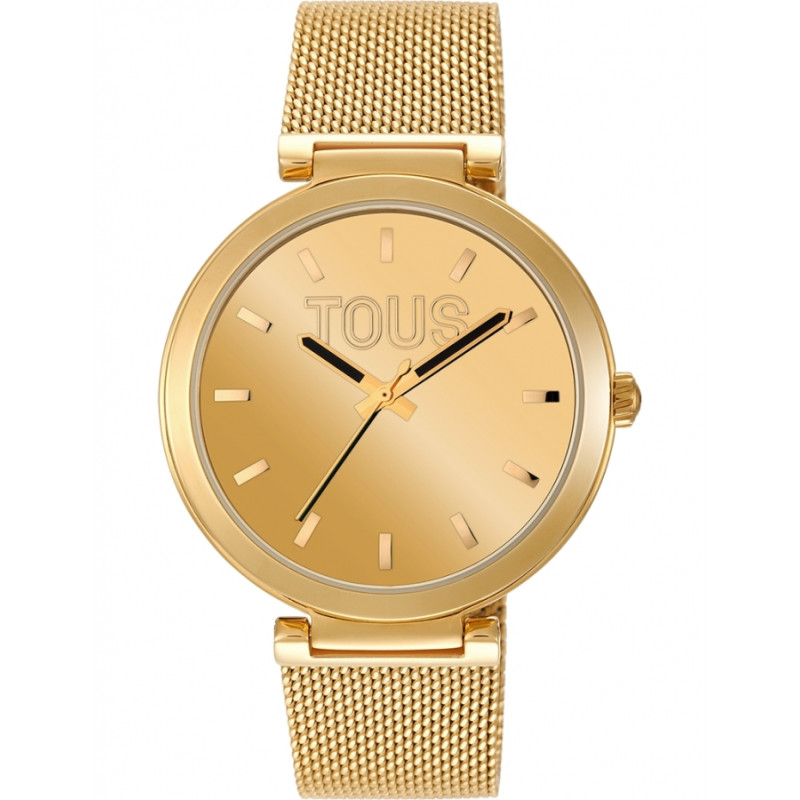 RELOJ ANALÓGICO CON ESFERA DORADA S-MESH MIRROR