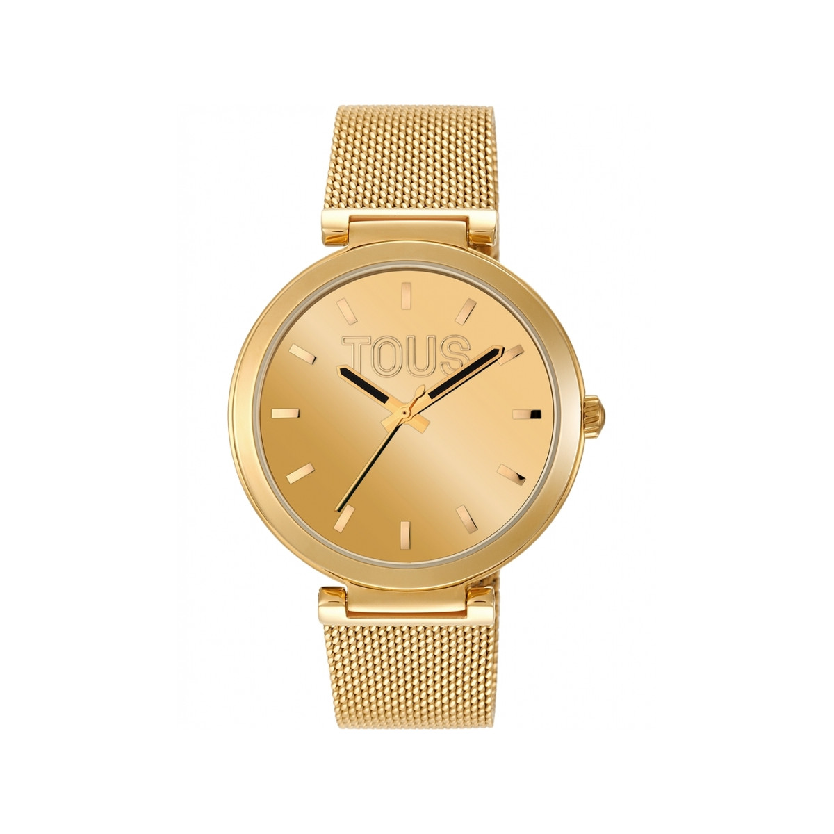 RELOJ ANALÓGICO CON ESFERA DORADA S-MESH MIRROR