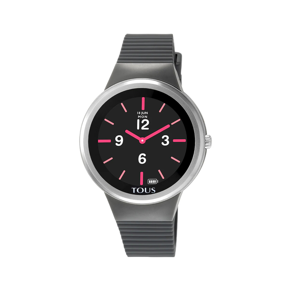 RELOJ SMARTWATCH TOUS ROND CONNECT DE ACERO CON CORREA DE SILICONA GRIS