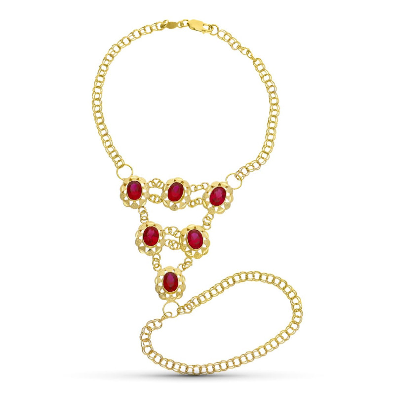 18K PULSERA ORO AMARILLO INDIA CUBANAS