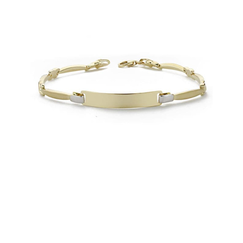 18K ESCLAVA SEÑORA BICOLOR 18CM