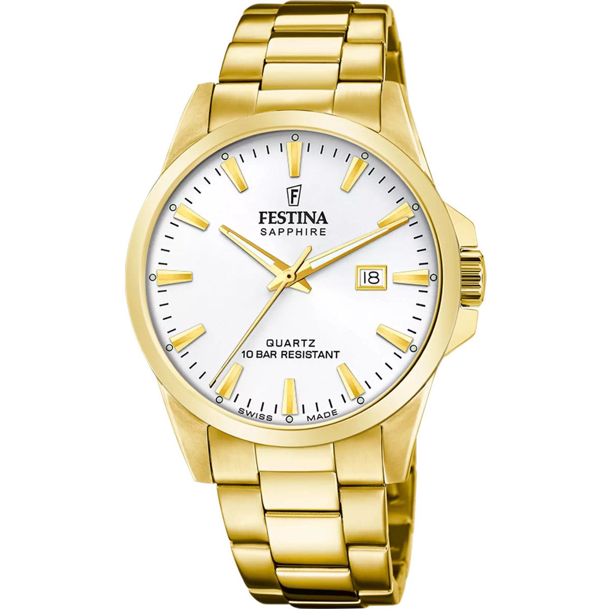 RELOJ FESTINA SWISS F20044/2 DORADO HOMBRE