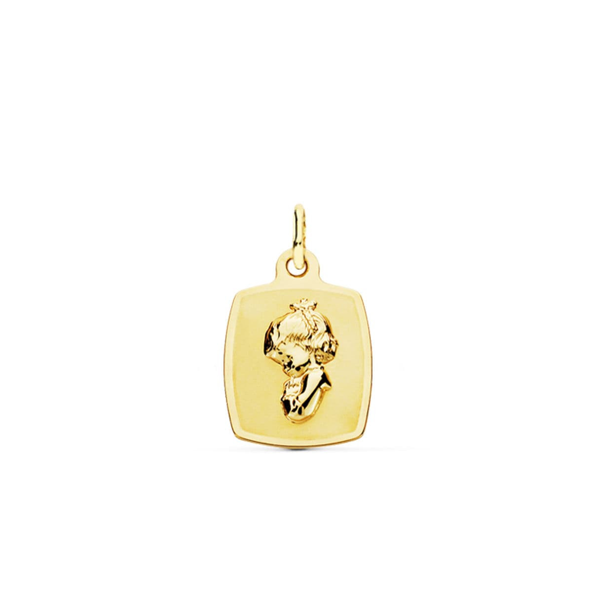 18K MEDALLA ORO AMARILLO VIRGEN NIÑA 19X13 MM
