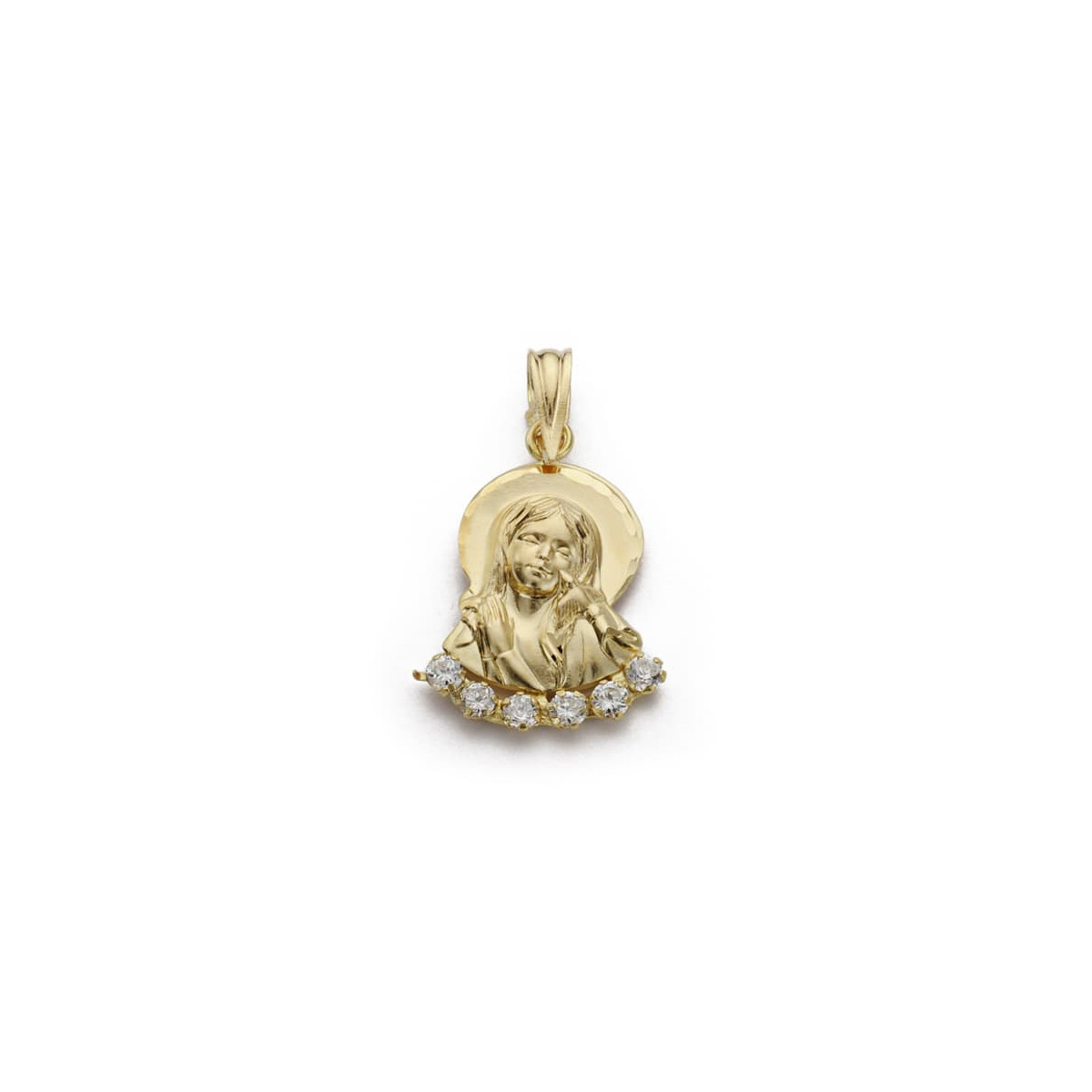 18K COLGANTE ORO AMARILLO VIRGEN NIÑA 22X13 MM
