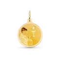 18K MEDALLA ORO AMARILLO ESMALTADA NIÑO 15 MM 18K MEDALLA ORO AMARILLO ESMALTADA NIÑO 15 MM