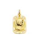 18K MEDALLA ORO AMARILLO VIRGEN NIÑA CERCO CALADO 19X11 MM 18K MEDALLA ORO AMARILLO VIRGEN NIÑA CERCO CALADO 19X11 MM