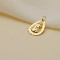 18K MEDALLA ORO AMARILLO GOTA CON VIRGEN NIÑA Y BORDE TALLADO 20X13 MM 18K MEDALLA ORO AMARILLO GOTA CON VIRGEN NIÑA Y BORDE TALLADO 20X13 MM