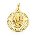 18K MEDALLA ORO AMARILLO VIRGEN NIÑA CERCO CALADO 21X18 MM 18K MEDALLA ORO AMARILLO VIRGEN NIÑA CERCO CALADO 21X18 MM