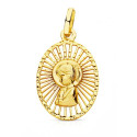 18K MEDALLA ORO AMARILLO VIRGEN NIÑA CERCO CALADO 22X14 MM 18K MEDALLA ORO AMARILLO VIRGEN NIÑA CERCO CALADO 22X14 MM