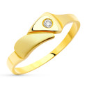 18K SORTIJA ORO AMARILLO MOTIVO MATE Y BRIILO CON CIRCONITA. ANCHO: 5,5 MM 18K SORTIJA ORO AMARILLO MOTIVO MATE Y BRIILO CON CIRCONITA. ANCHO: 5,5 MM