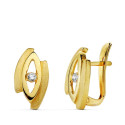 18K PENDIENTES ORO AMARILLO CIRCONITA 13X7 MM CIERRE CATALAN 18K PENDIENTES ORO AMARILLO CIRCONITA 13X7 MM CIERRE CATALAN