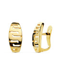 18K PENDIENTES ORO AMARILLO GRECA 13X6 MM CIERRE CATALAN 18K PENDIENTES ORO AMARILLO GRECA 13X6 MM CIERRE CATALAN
