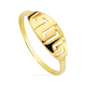 18K SORTIJA ORO AMARILLO CON MOTIVO CALADO GRECA. ANCHO: 6 MM 18K SORTIJA ORO AMARILLO CON MOTIVO CALADO GRECA. ANCHO: 6 MM