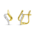 18K PENDIENTES BICOLOR CIRCONITA 11X7 MM CIERRE CATALAN 18K PENDIENTES BICOLOR CIRCONITA 11X7 MM CIERRE CATALAN