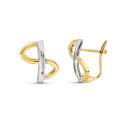 18K PENDIENTES BICOLOR CIRCONITA 14X11 MM CIERRE CATALAN 18K PENDIENTES BICOLOR CIRCONITA 14X11 MM CIERRE CATALAN