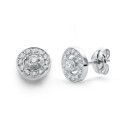 18K PENDIENTES ORO BLANCO CIRCONITA 8 MM CIERRE PRESION 18K PENDIENTES ORO BLANCO CIRCONITA 8 MM CIERRE PRESION