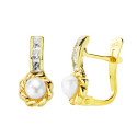 18K PENDIENTES ORO AMARILLO PERLA 12X5 MM CIERRE CATALAN 18K PENDIENTES ORO AMARILLO PERLA 12X5 MM CIERRE CATALAN