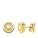 18K PENDIENTES ORO AMARILLO REDONDOS CIRCONITA 7 MM CIERRE PRESION 18K PENDIENTES ORO AMARILLO REDONDOS CIRCONITA 7 MM CIERRE PRESION