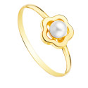 18K SORTIJA ORO AMARILLO COMUNION FLOR 8X8 MM PERLA 4 MM ANCHO CUERPO 1 MM 18K SORTIJA ORO AMARILLO COMUNION FLOR 8X8 MM PERLA 4 MM ANCHO CUERPO 1 MM