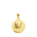 18K MEDALLA ORO AMARILLO VIRGEN NIÑA 16 MM