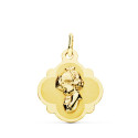 18K MEDALLA ORO AMARILLO VIRGEN NIÑA 19X16 MM