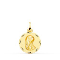 18K MEDALLA ORO AMARILLO VIRGEN NIÑA  18 MM