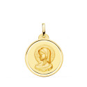 18K MEDALLA ORO AMARILLO VIRGEN MARIA ( VIRGO VIRGINIUM ) BISEL 20 MM 18K MEDALLA ORO AMARILLO VIRGEN MARIA ( VIRGO VIRGINIUM ) BISEL 20 MM