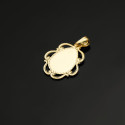 18K MEDALLA ORO AMARILLO VIRGEN NIÑA CERCO CALADO EN BRILLO . 22 X 16 MM 18K MEDALLA ORO AMARILLO VIRGEN NIÑA CERCO CALADO EN BRILLO . 22 X 16 MM