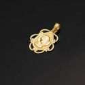 18K MEDALLA ORO AMARILLO VIRGEN NIÑA CERCO CALADO EN BRILLO . 22 X 16 MM 18K MEDALLA ORO AMARILLO VIRGEN NIÑA CERCO CALADO EN BRILLO . 22 X 16 MM