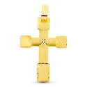 18K CRUZ ORO AMARILLO TALLADA 44X30 MM