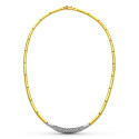 18K GARGANTILLA ORO BICOLOR CIRCONITA MOTIVO 42CM 18K GARGANTILLA ORO BICOLOR CIRCONITA MOTIVO 42CM