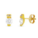 18K PENDIENTES ORO AMARILLO CIRCONITA 9X5 MM CIERRE PRESION 18K PENDIENTES ORO AMARILLO CIRCONITA 9X5 MM CIERRE PRESION