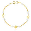 18K PULSERA PERLA 3 MM 17CM