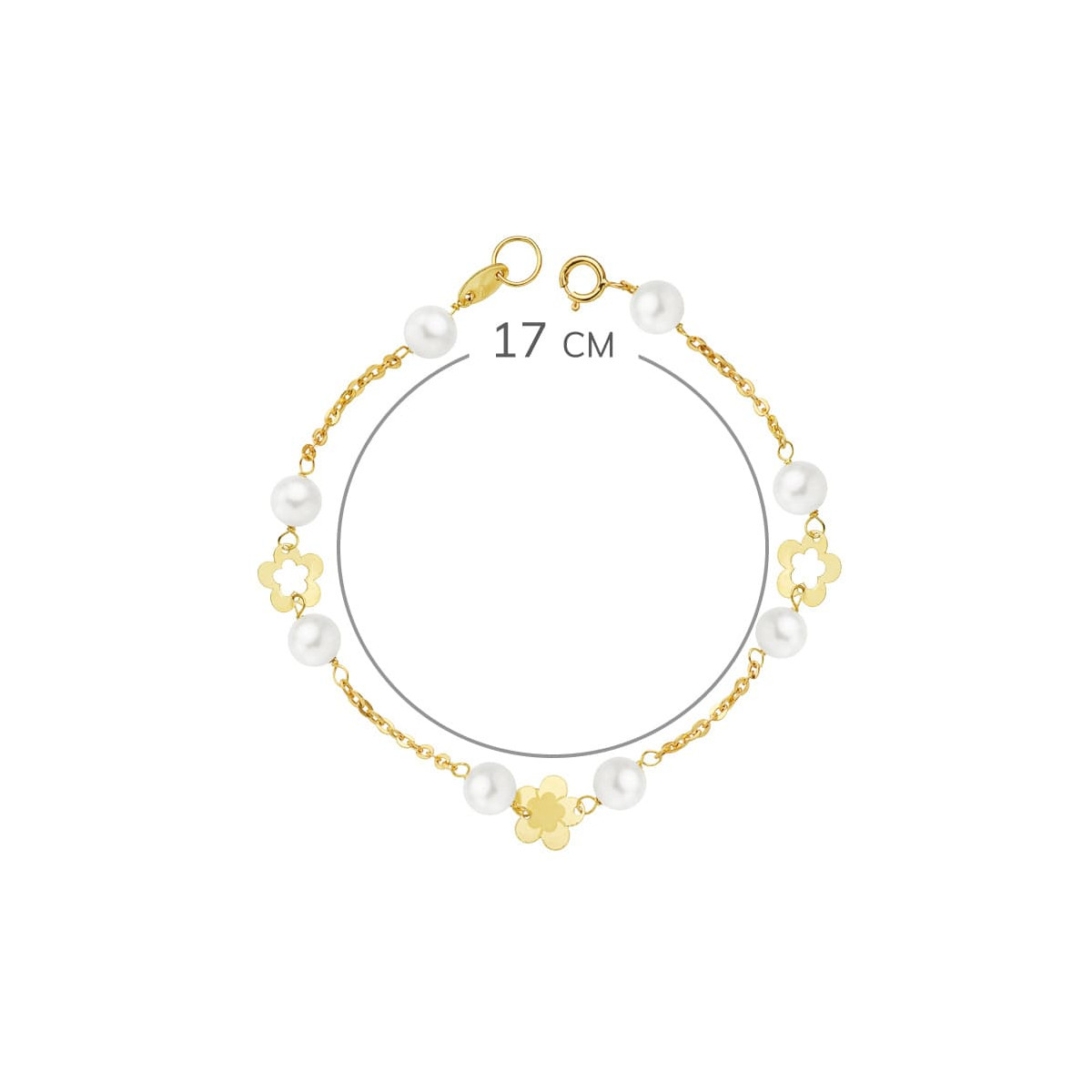 18K PULSERA PERLA 3 MM 17CM